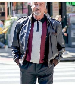 Tulsa King (Dwight Manfredi) Sylvester Stallone Black Leather Jacket